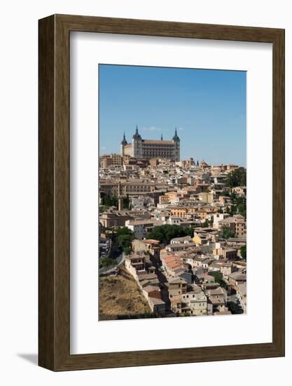 The Alcazar Towering Above the Rooftops of Toledo, Castilla La Mancha, Spain, Europe-Martin Child-Framed Photographic Print