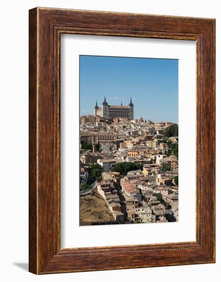 The Alcazar Towering Above the Rooftops of Toledo, Castilla La Mancha, Spain, Europe-Martin Child-Framed Photographic Print