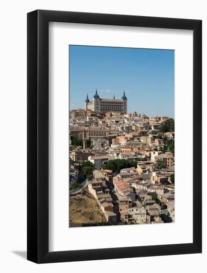The Alcazar Towering Above the Rooftops of Toledo, Castilla La Mancha, Spain, Europe-Martin Child-Framed Photographic Print