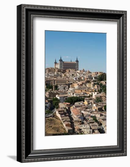 The Alcazar Towering Above the Rooftops of Toledo, Castilla La Mancha, Spain, Europe-Martin Child-Framed Photographic Print