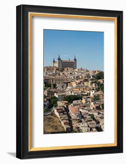 The Alcazar Towering Above the Rooftops of Toledo, Castilla La Mancha, Spain, Europe-Martin Child-Framed Photographic Print