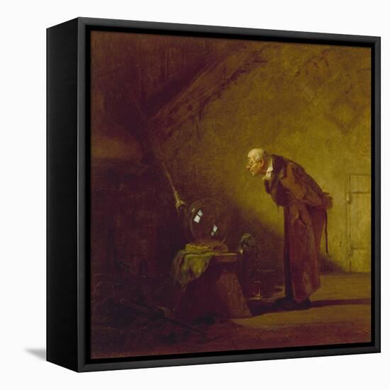 The Alchemist, about 1855/60-Carl Spitzweg-Framed Premier Image Canvas
