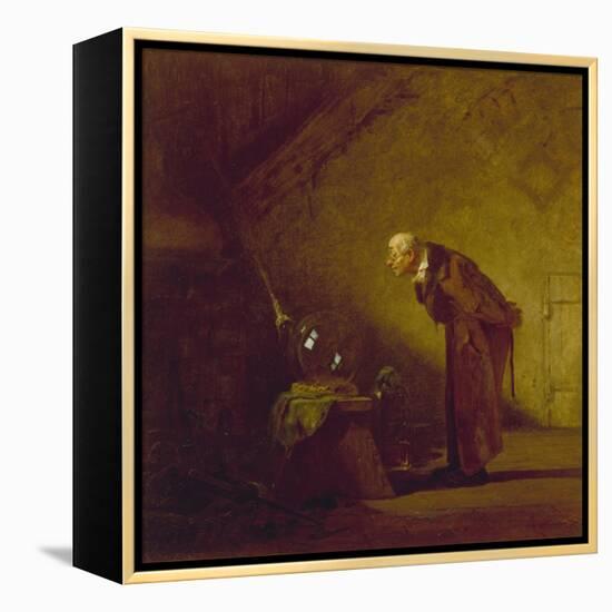 The Alchemist, about 1855/60-Carl Spitzweg-Framed Premier Image Canvas