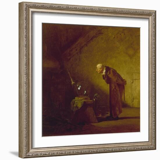 The Alchemist, about 1855/60-Carl Spitzweg-Framed Giclee Print