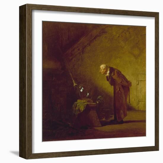 The Alchemist, about 1855/60-Carl Spitzweg-Framed Giclee Print