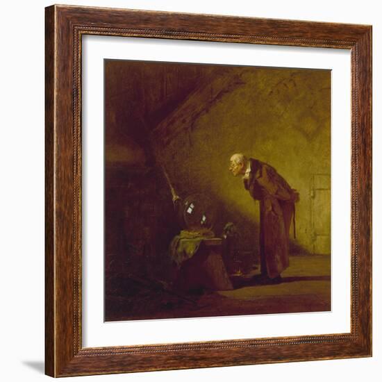 The Alchemist, about 1855/60-Carl Spitzweg-Framed Giclee Print