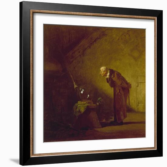 The Alchemist, about 1855/60-Carl Spitzweg-Framed Giclee Print
