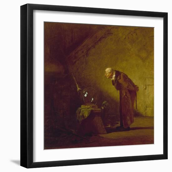 The Alchemist, about 1855/60-Carl Spitzweg-Framed Giclee Print