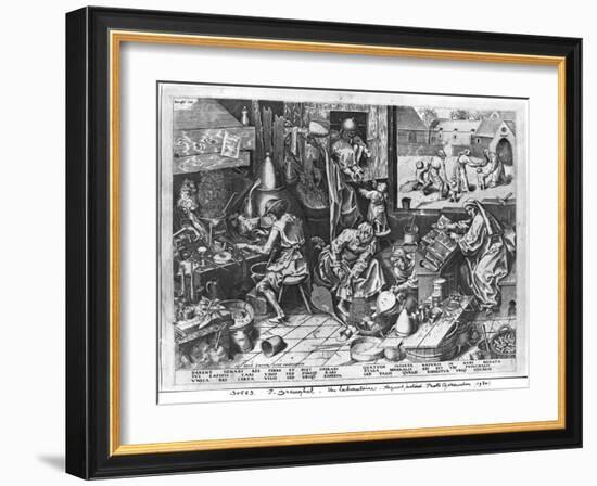 The Alchemist at Work-Pieter Bruegel the Elder-Framed Giclee Print