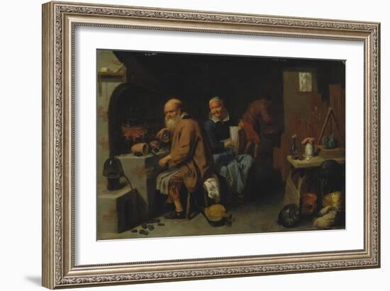 The Alchemist's Workshop, 1648-David Ryckaert III-Framed Giclee Print