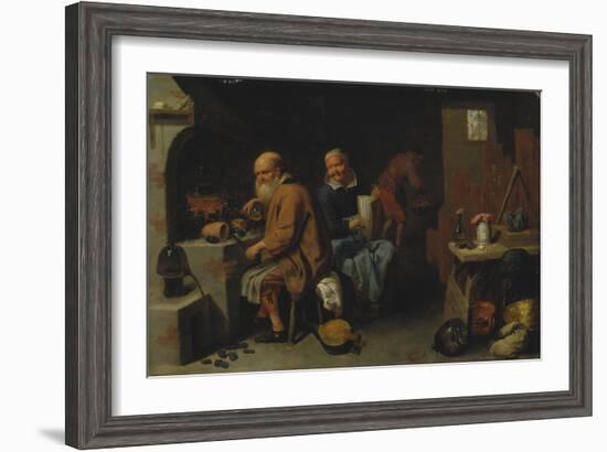 The Alchemist's Workshop, 1648-David Ryckaert III-Framed Giclee Print