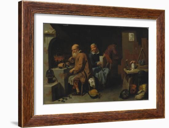 The Alchemist's Workshop, 1648-David Ryckaert III-Framed Giclee Print