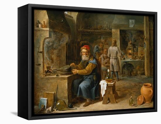 The Alchemist-David Teniers the Younger-Framed Premier Image Canvas