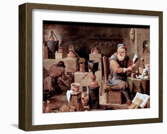 The Alchemist-David Teniers-Framed Art Print