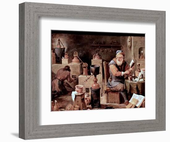 The Alchemist-David Teniers-Framed Art Print