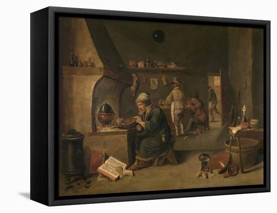 The Alchemist-David Teniers-Framed Stretched Canvas