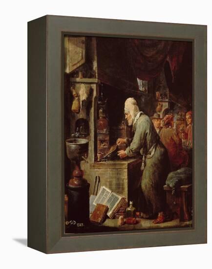 The Alchemist-David Teniers the Younger-Framed Premier Image Canvas
