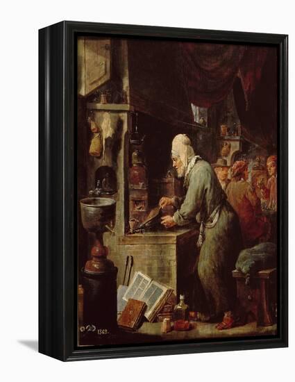 The Alchemist-David Teniers the Younger-Framed Premier Image Canvas