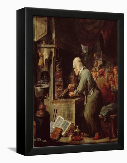 The Alchemist-David Teniers the Younger-Framed Premier Image Canvas