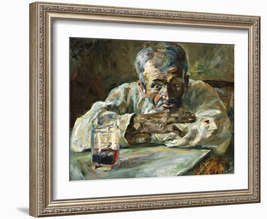 The Alcoholic, Father Mathias; a La Boutique, Chateau Du Bosc: Le Buveur, Le Pere Mathias, 1882-Henri de Toulouse-Lautrec-Framed Giclee Print