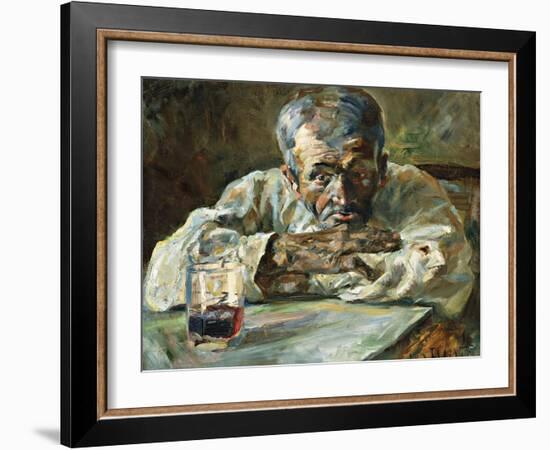 The Alcoholic, Father Mathias; a La Boutique, Chateau Du Bosc: Le Buveur, Le Pere Mathias, 1882-Henri de Toulouse-Lautrec-Framed Giclee Print