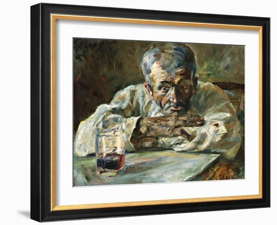 The Alcoholic, Father Mathias; a La Boutique, Chateau Du Bosc: Le Buveur, Le Pere Mathias, 1882-Henri de Toulouse-Lautrec-Framed Giclee Print