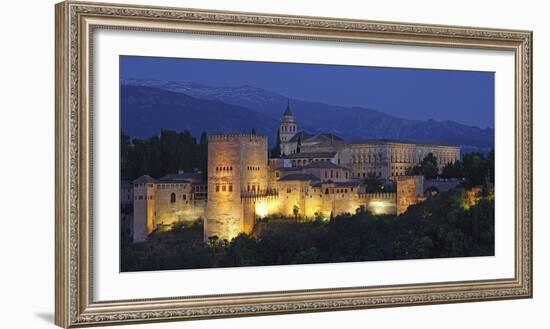 The Alhambra Is a Palace and Fortress Complex Located in Granada, Andalusia, Spain.-David Bank-Framed Photographic Print