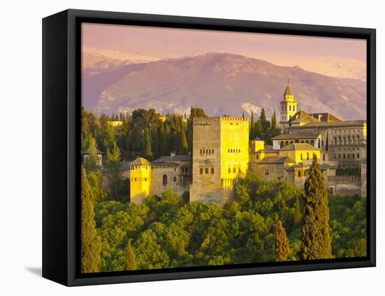 The Alhambra Palace at Sunset, Granada, Granada Province, Andalucia, Spain-Doug Pearson-Framed Premier Image Canvas