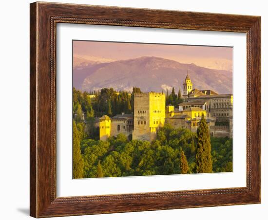 The Alhambra Palace at Sunset, Granada, Granada Province, Andalucia, Spain-Doug Pearson-Framed Photographic Print