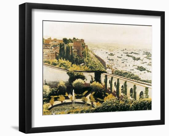 The Alhambra (Red Castle)-Santiago Rusinol i Prats-Framed Art Print