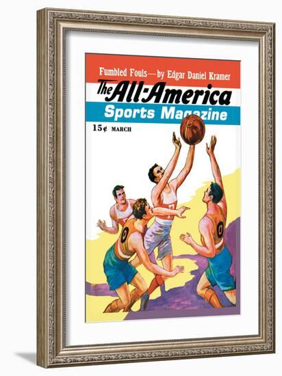 The All-America Sports Magazine: Fumbled Fouls--Framed Art Print