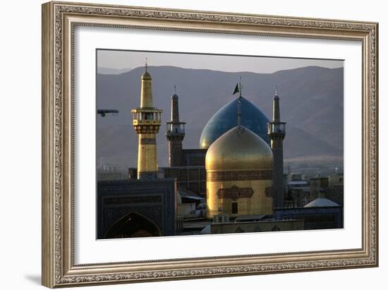 The All-Gold Dome and Minaret of the Shrine of Imam Reza, the 8th Shi-Ite Imam-null-Framed Giclee Print