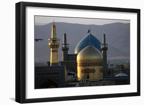 The All-Gold Dome and Minaret of the Shrine of Imam Reza, the 8th Shi-Ite Imam-null-Framed Giclee Print