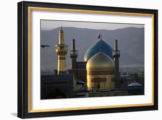 The All-Gold Dome and Minaret of the Shrine of Imam Reza, the 8th Shi-Ite Imam-null-Framed Giclee Print