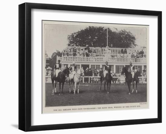 The All Ireland Polo Club Tournament, the Sligo Team, Winners of the County Cup-null-Framed Giclee Print