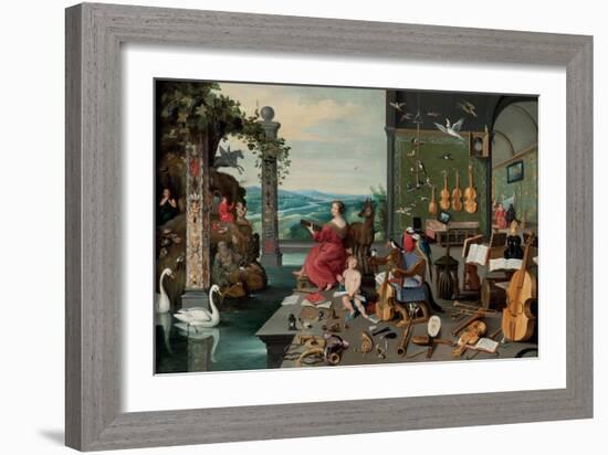 The Allegory of Hearing-Jan Brueghel the Younger-Framed Giclee Print