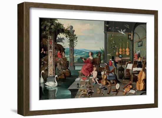 The Allegory of Hearing-Jan Brueghel the Younger-Framed Giclee Print