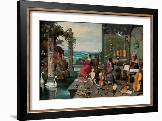 The Allegory of Hearing-Jan Brueghel the Younger-Framed Giclee Print