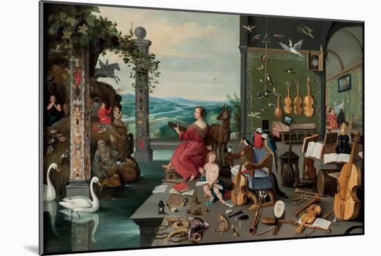 The Allegory of Hearing-Jan Brueghel the Younger-Mounted Giclee Print