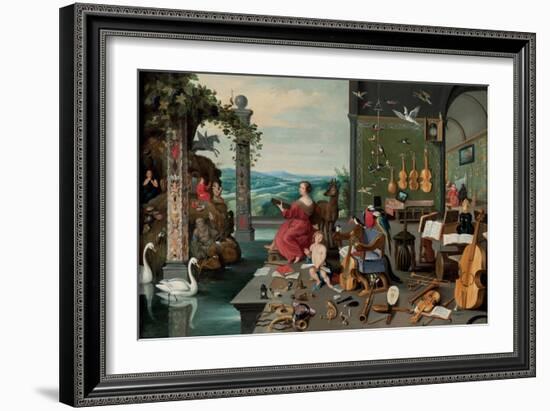 The Allegory of Hearing-Jan Brueghel the Younger-Framed Giclee Print