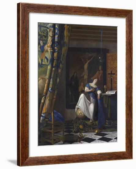 The Allegory of the Faith-Jan Vermeer-Framed Premium Giclee Print