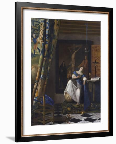 The Allegory of the Faith-Jan Vermeer-Framed Premium Giclee Print