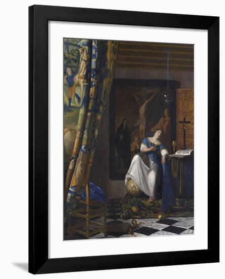 The Allegory of the Faith-Jan Vermeer-Framed Premium Giclee Print