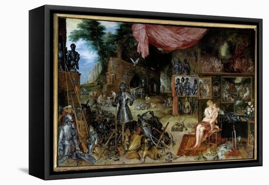 The Allegory of Touch, C.1617-8 (Oil on Panel)-Jan the Elder Brueghel-Framed Premier Image Canvas