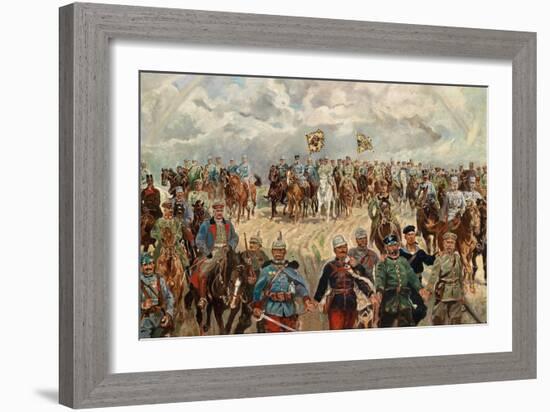 The Allied Monarchs with their Commanders in the 1St World War-Ludwig Koch-Framed Giclee Print