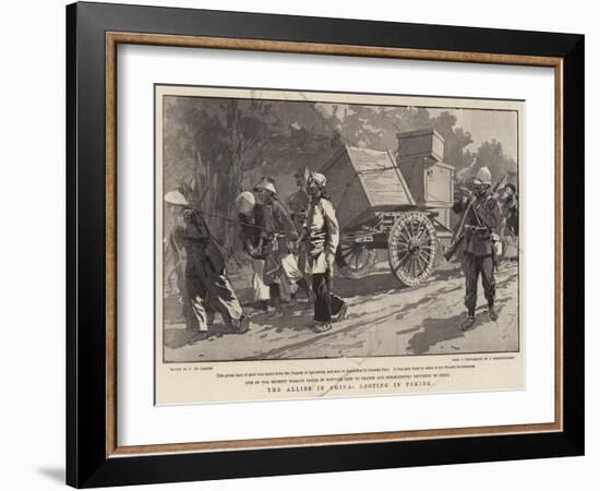 The Allies in China, Looting in Peking-Frederic De Haenen-Framed Giclee Print