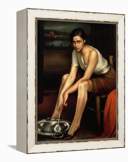 The Alluring Young Girl-Julio Romero de Torres-Framed Premier Image Canvas