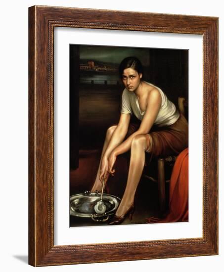 The Alluring Young Girl-Julio Romero de Torres-Framed Giclee Print