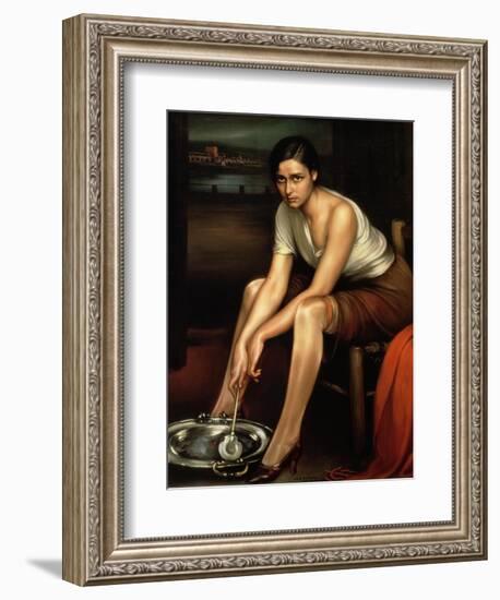 The Alluring Young Girl-Julio Romero de Torres-Framed Premium Giclee Print