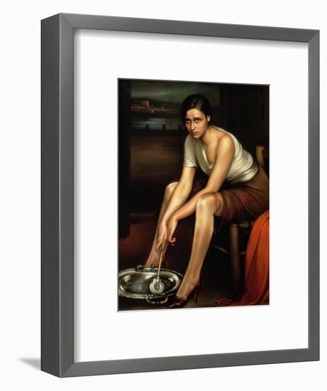 The Alluring Young Girl-Julio Romero de Torres-Framed Premium Giclee Print
